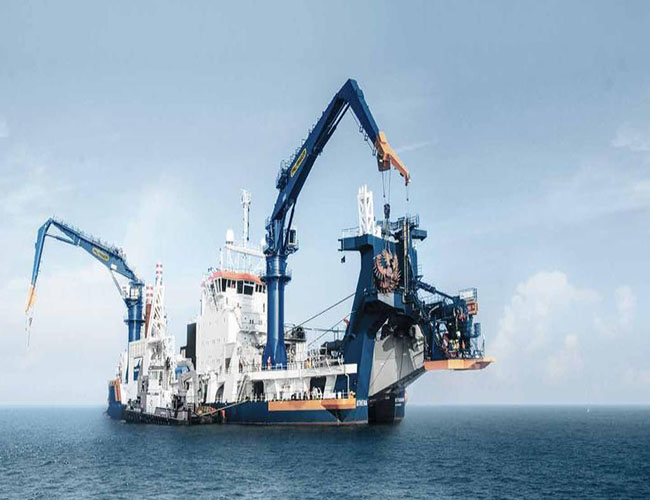 2.5t 22 m Teleskopický žeriavový zdvíhací jeřáb na lodiach Marine Ship Deck Crane.jpg 2.5t 22m Hydraulic Knuckle Telescopic Boom Crane Marine Ship Deck Crane.jpg